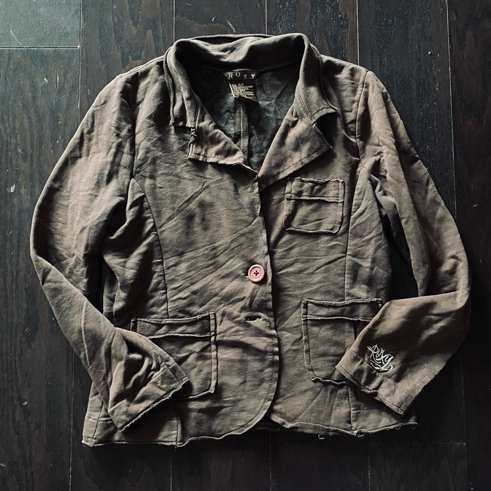 Roxy Brown Casual Blazer Jacket